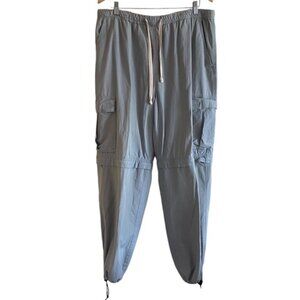 Vintage Request Jeans Cargo Convertible Parachute Pull On Pants Size Large FLAW